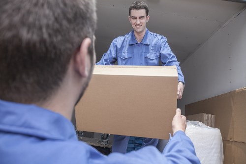 Man and van removals vehicle in Kingston town setting