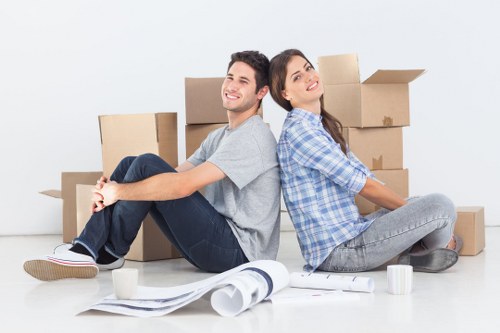 Careful moving boxes and organized packing supplies in Kingston