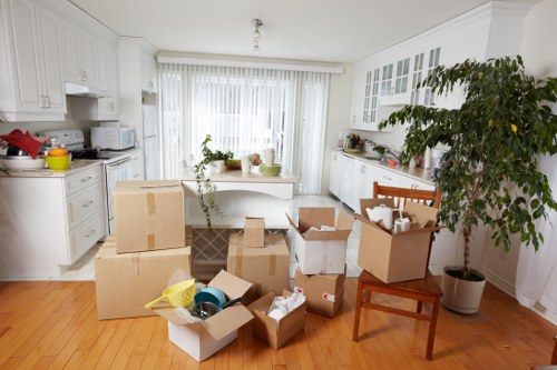 Secure loading of furniture and boxes into a van for safe transport