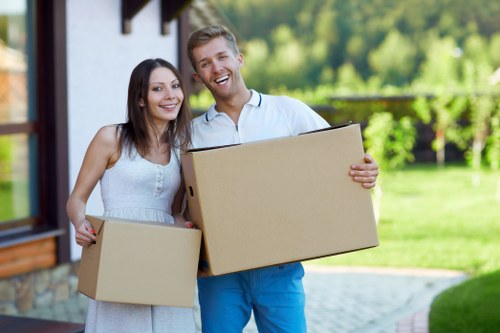 Furniture and fragile items packed for a house move