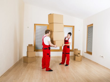 Local moving team handling boxes and furniture in Kingston